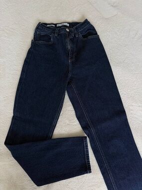 Mango Women’s Dark Blue High Rise Jeans Size 36 US 4
